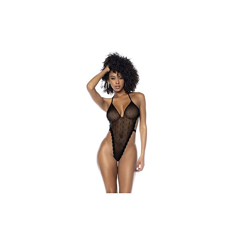 Polka Dot Halter Neck Womens Bodysuit By Mapale - Teddies and Bodysuits