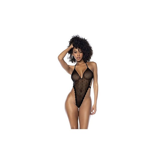 Polka Dot Halter Neck Womens Bodysuit By Mapale - Teddies and Bodysuits