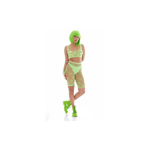 Out Of This World Green Bodysuit Set With Alien Pasties - Teddies and Bodysuits