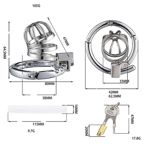 Stainless Steel Adjustable Male Chastity Cock Cage - Male Chastity
