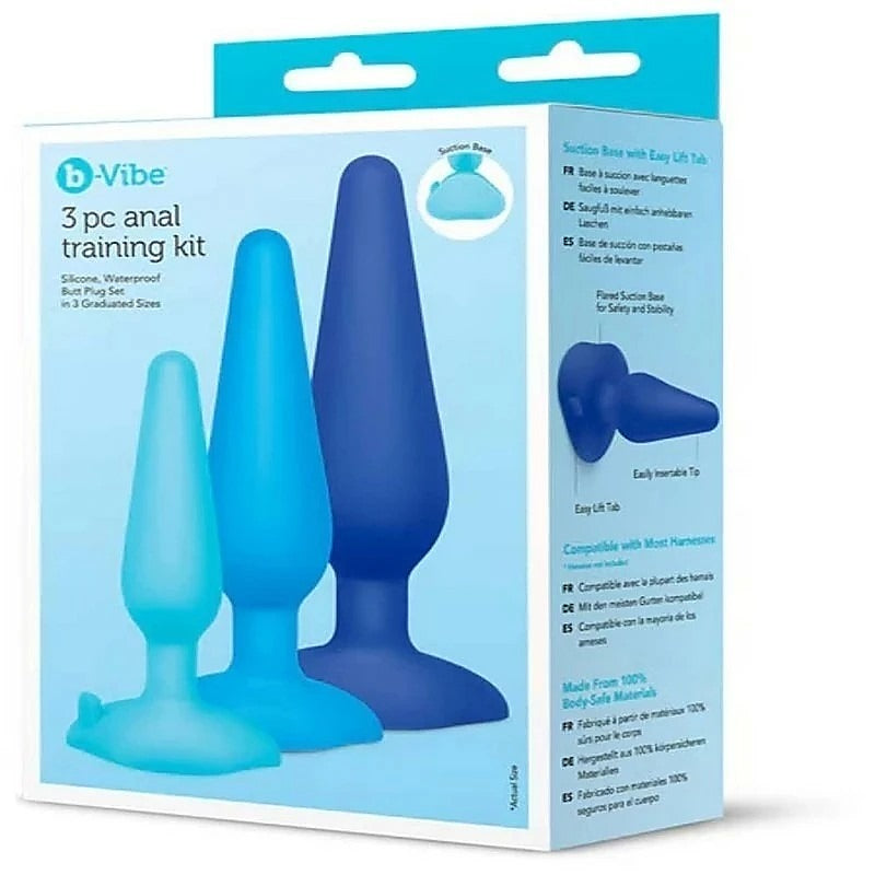 3 Piece Anal Training Butt Plug Kit By B-Vibe - Butt Plugs