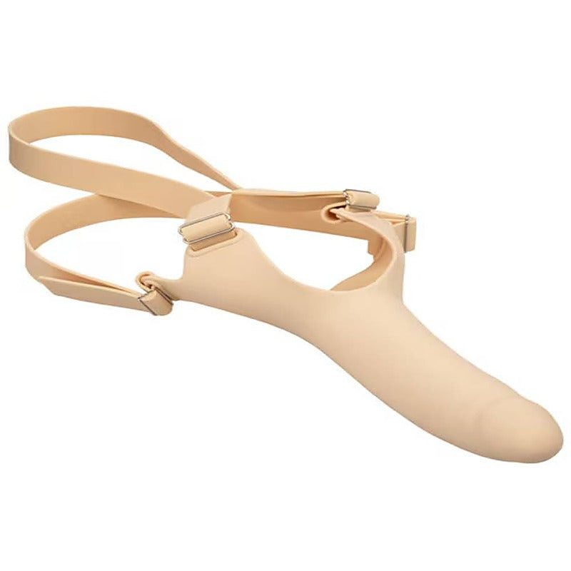 Accommodator Strap-On Silicone Dong By California Exotics - Strap On Sextoys