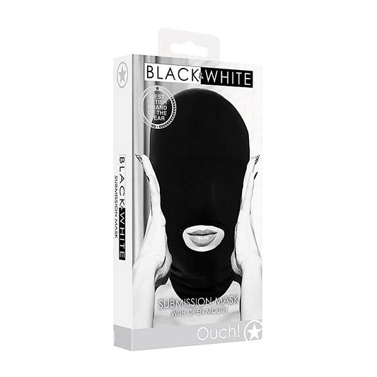 OUCH! BW Submission Mask With Open Mouth - Masks And Blindfolds
