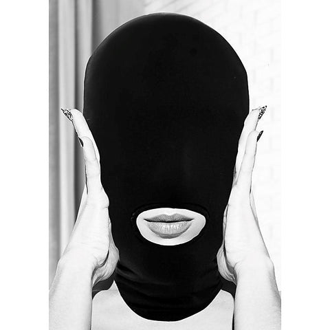 OUCH! BW Submission Mask With Open Mouth by Shots Toys - Masks And Blindfolds
