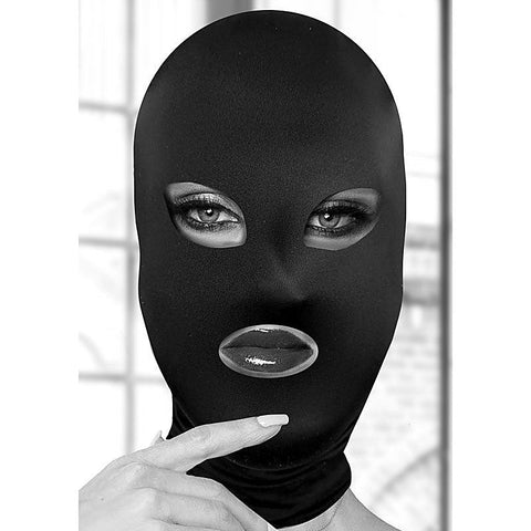 OUCH! BW Subversion Mask With Open Mouth by Shots Toys - Masks And Blindfolds