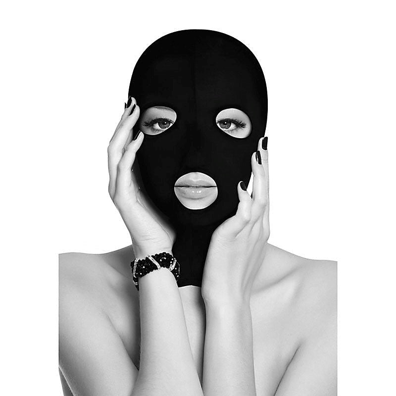 OUCH! BW Subversion Mask With Open Mouth by Shots Toys - Masks And Blindfolds