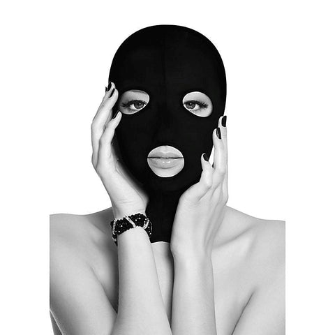 OUCH! BW Subversion Mask With Open Mouth by Shots Toys - Masks And Blindfolds
