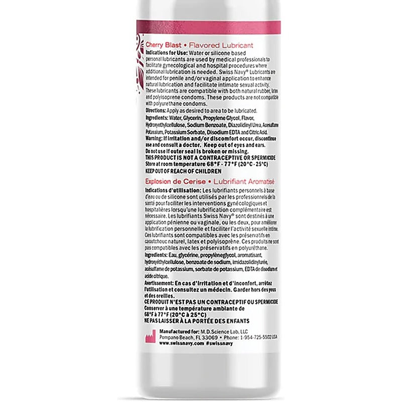 Swiss Navy Desire Cherry Blast By Swiss Navy Lubricants - Water Based Lubes