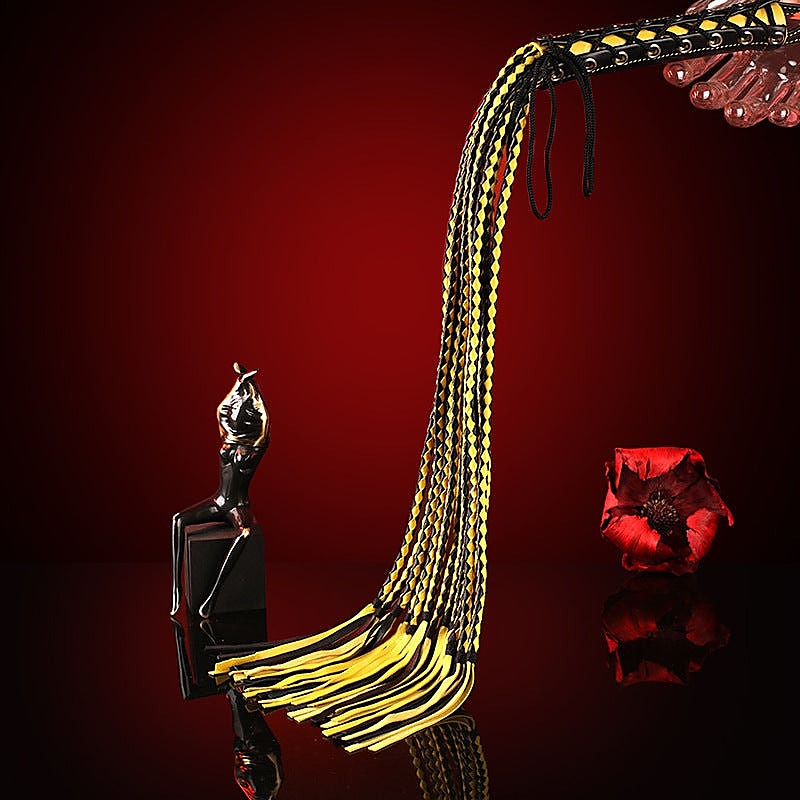 Premium Leather Cat 12 Tails Bondage Whip By Bdstyle - Whips And Crops