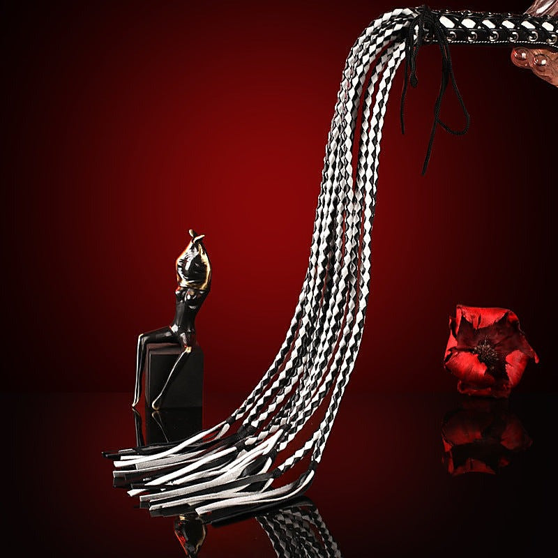 Premium Leather Cat 12 Tails Bondage Whip By Bdstyle - Whips And Crops