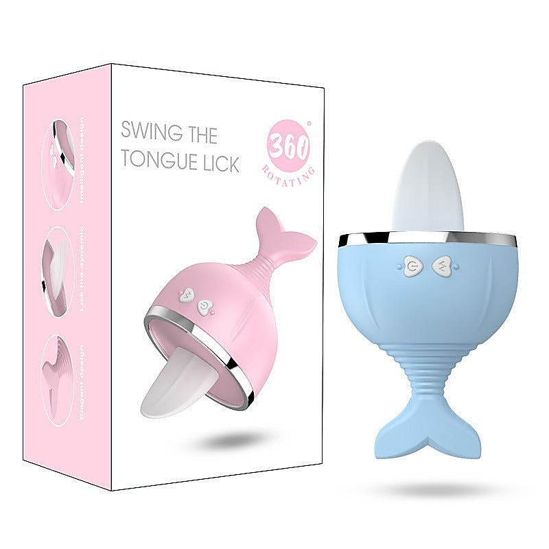 BDStyle Whale Clit Licking Vibrator Blue - Clit Ticklers and Pulsators