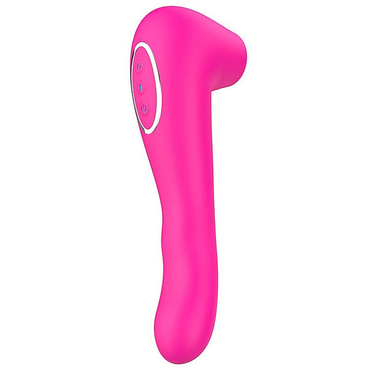 BDStyle Double Head Clitoral Suction Vibrator Rose - Clit Ticklers and Pulsators