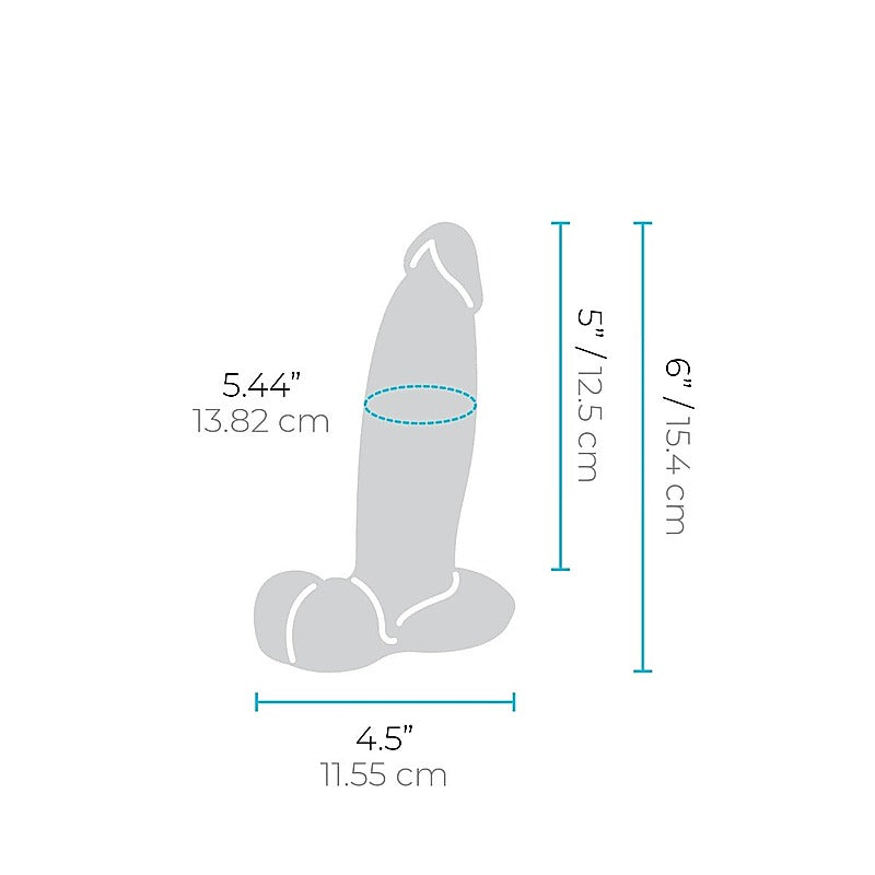 Slipskin Girthy 6 Inch Realistic Silicone Dildo By B-Vibe - Realistic Dildos