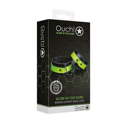 OUCH! Glow In The Dark Handcuffs Glow In Dark Restraints - Cuffs and Restraints