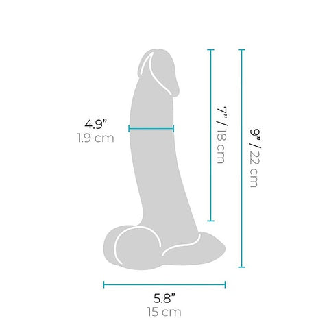 Slipskin 9 Inch Curved Realistic Silicone Dildo By B-Vibe - Realistic Dildos