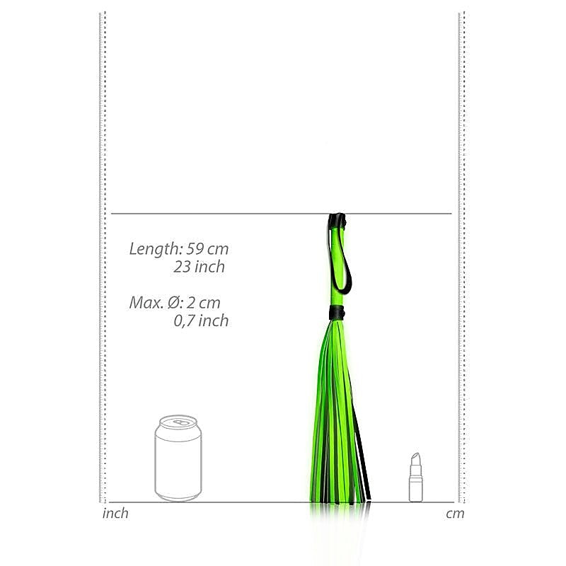 OUCH! Glow in Dark Flogger by Shots Toys - Whips And Crops