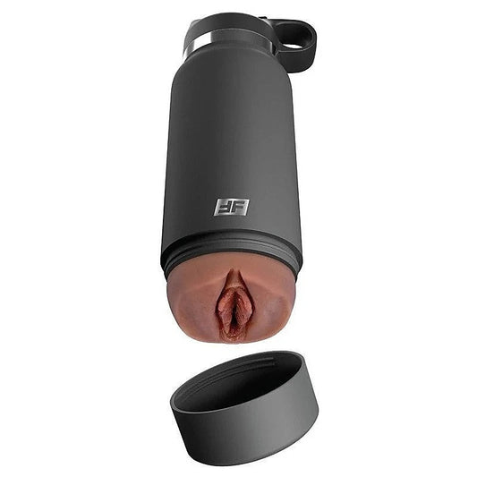 PDX Plus Fuck Flask Secret Delight Mens Stroker Grey Bottle