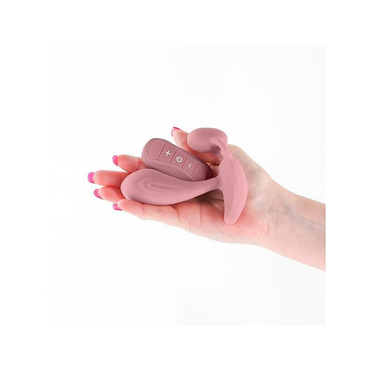 NS Novelties Secrets Echo Clitoris & G Spot Massager Dusty Rose - G-Spot Vibrators