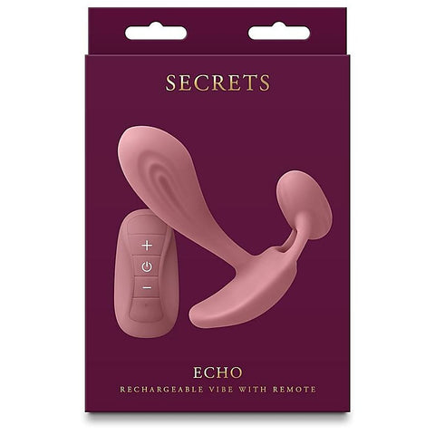 NS Novelties Secrets Echo Clitoris & G Spot Massager Dusty Rose - G-Spot Vibrators