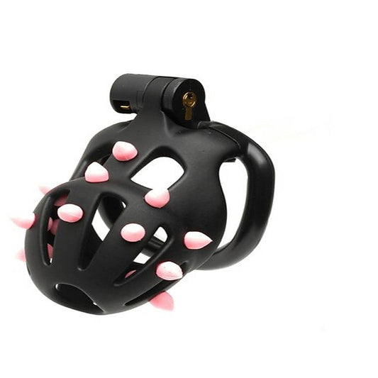 Flexispike By Cellmate Male Chastity Device Black/Pink - Male Chastity