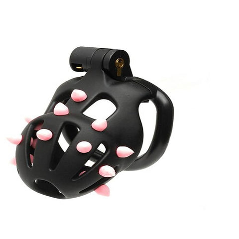 Flexispike By Cellmate Male Chastity Device Black/Pink - Male Chastity