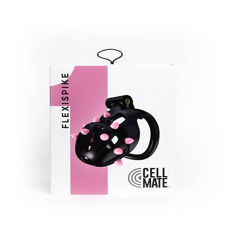 Flexispike By Cellmate Male Chastity Device Black/Pink - Male Chastity