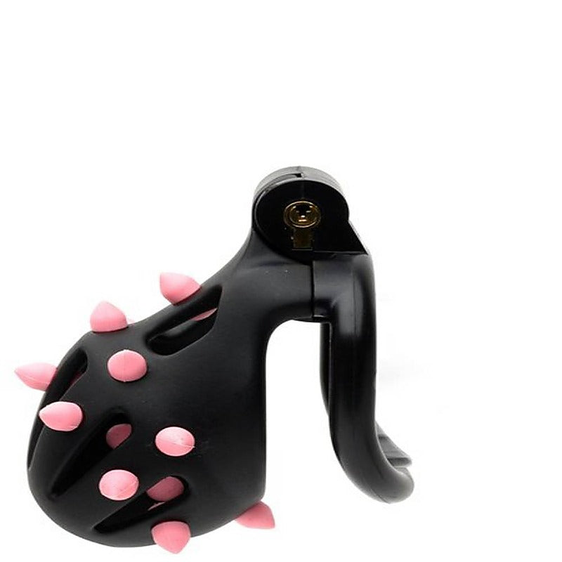Flexispike By Cellmate Male Chastity Device Black/Pink - Male Chastity