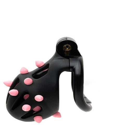 Flexispike By Cellmate Male Chastity Device Black/Pink - Male Chastity