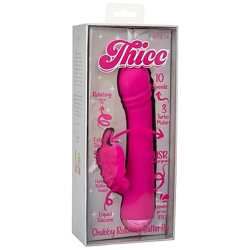 California Exotics Thicc Chubby Rotating Butterfly Vibrator - Rabbit Vibrators