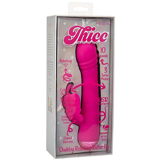 California Exotics Thicc Chubby Rotating Butterfly Vibrator - Rabbit Vibrators