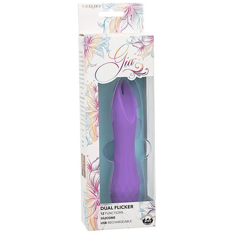 California Exotics Gia Dual Flicker Silicone Vibrator - Personal Massagers