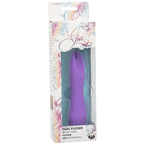 California Exotics Gia Dual Flicker Silicone Vibrator - Personal Massagers