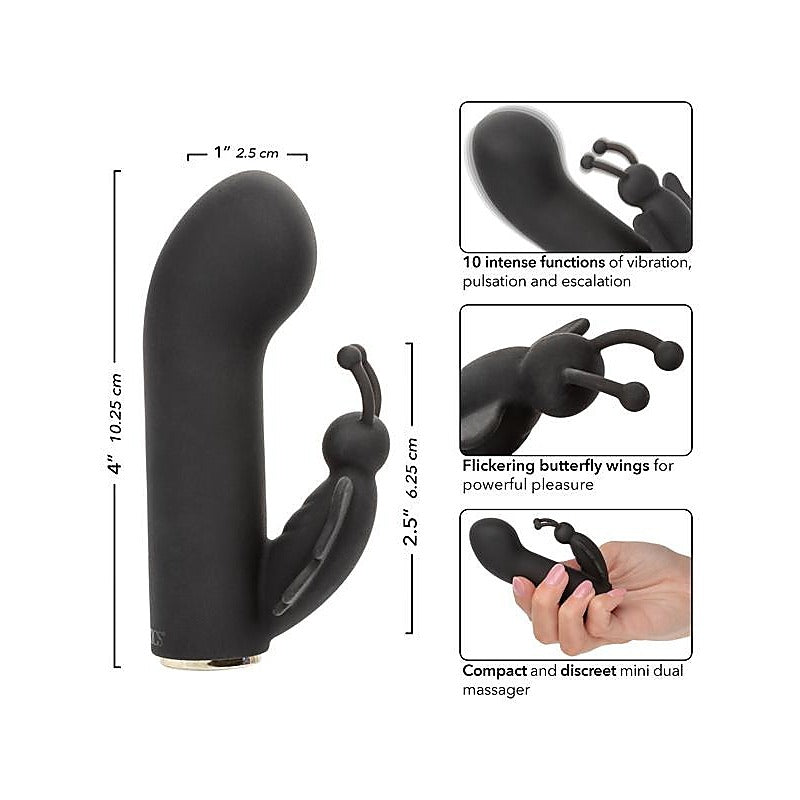 California Exotics Raven Butterfly 10 Function Silicone Vibrator - Rabbit Vibrators