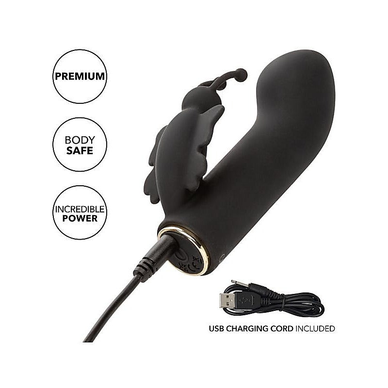 California Exotics Raven Butterfly 10 Function Silicone Vibrator - Rabbit Vibrators