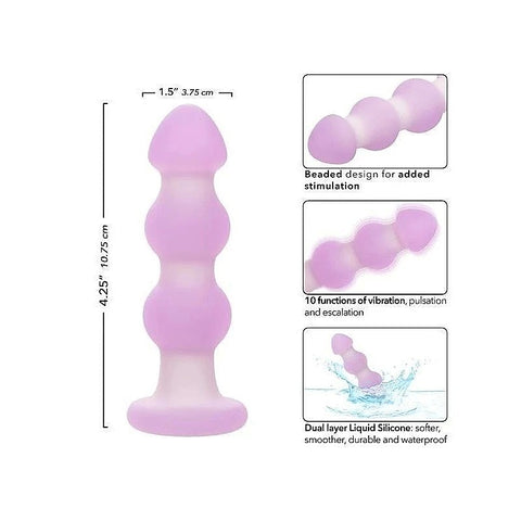 California Exotics Lavender Haze Beaded Vibrating Anal Probe - Butt Plugs