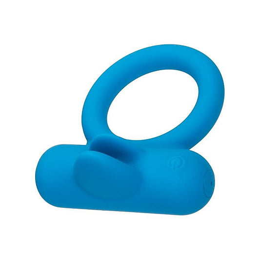 California Exotics Silicone Rechargeable Double Trouble Cock Ring - Vibrating Cock Rings