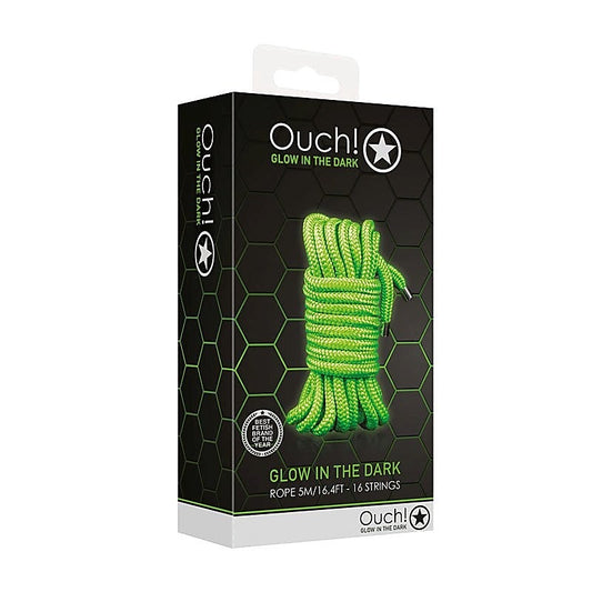 OUCH! Glow in Dark Rope 5m by Shots Toys - Cuffs and Restraints