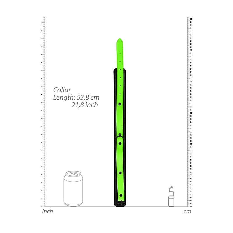 OUCH! Glow in Dark Collar and Leash by Shots Toys - Collars and Leads