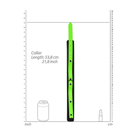 OUCH! Glow in Dark Collar and Leash by Shots Toys - Collars and Leads