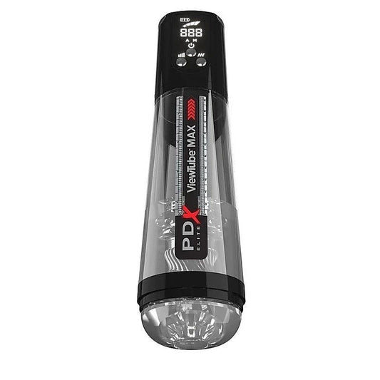 PDX Elite ViewTube MAX View Rechargeable Mens Stroker Black