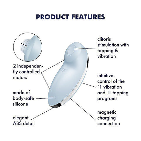 Tap And Climax 2 Clitoral Massager By Satisfyer - Clit Ticklers and Pulsators