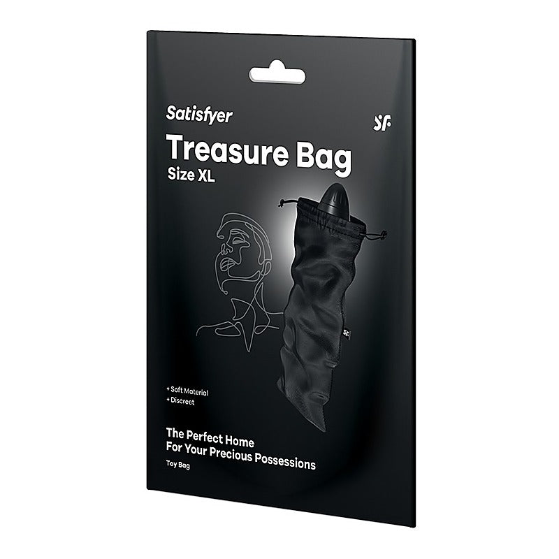 Treasure Toy Storage Bag Black By Satisfyer - Vibrator Accessories