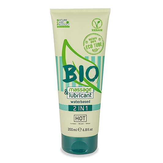 Hot Production HOT BIO 2 In 1 Water Based Massage Oil & Lubricant 200ml