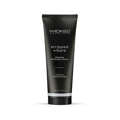 Stripped & Bare Sensual Unscented Massage Cream By Wicked - Massage Oils and Lubricants