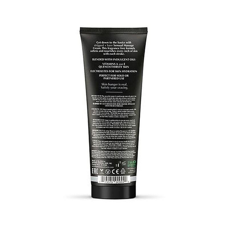 Stripped & Bare Sensual Unscented Massage Cream By Wicked - Massage Oils and Lubricants