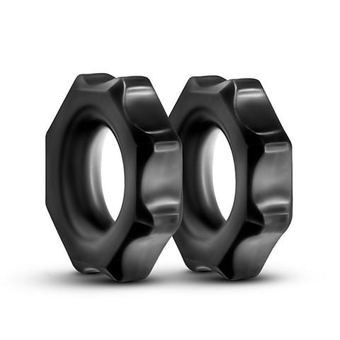 Stay Hard Nutz Cock Ring Set By Blush Novelties - Stretchy Cock Rings