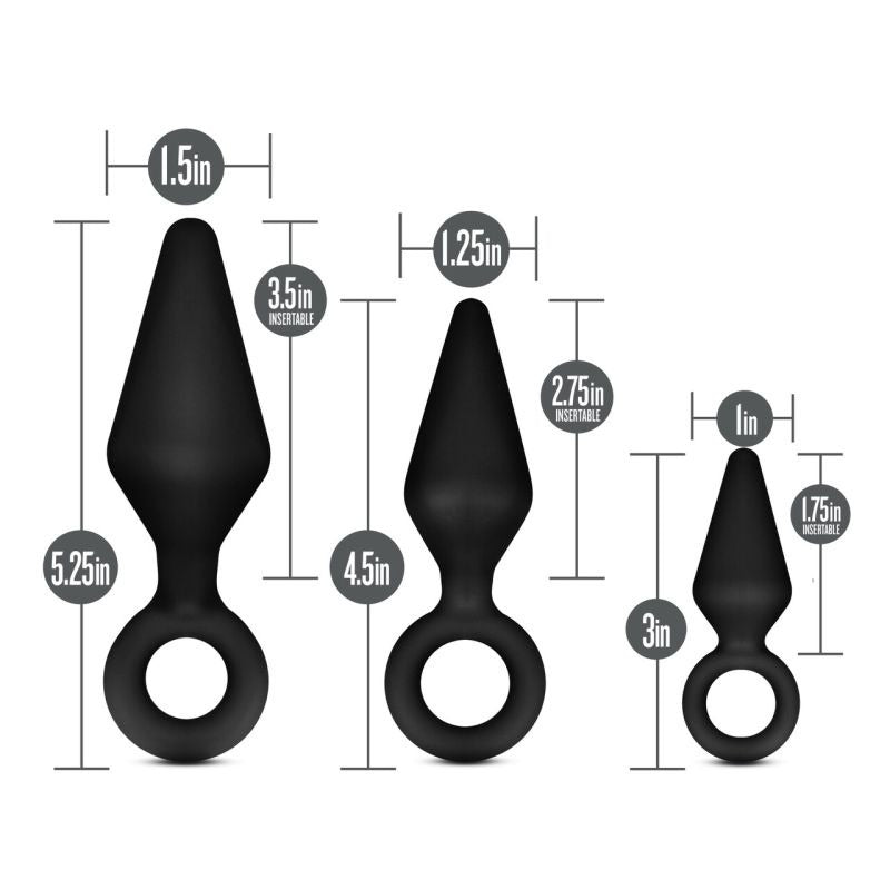 Anal Adventures Platinum Silicone Loop Plug Kit - Butt Plugs