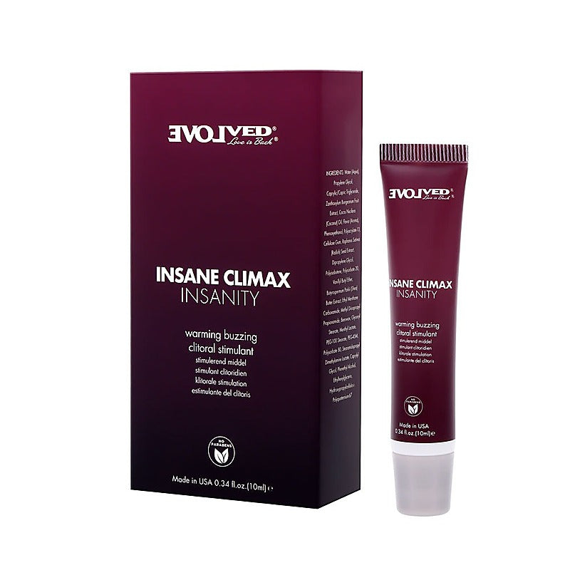 Insane Climax Insanity Warming Buzzing Gel By Evolved - Massage Oils and Lubricants