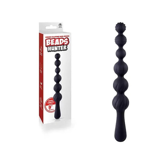 Power Beads Hunter Nubbed And Ribbed Anal Beads - Anal Beads and Balls