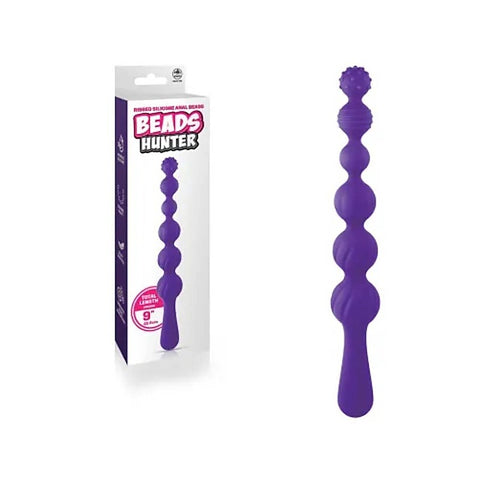 Power Beads Hunter Nubbed And Ribbed Anal Beads - Anal Beads and Balls